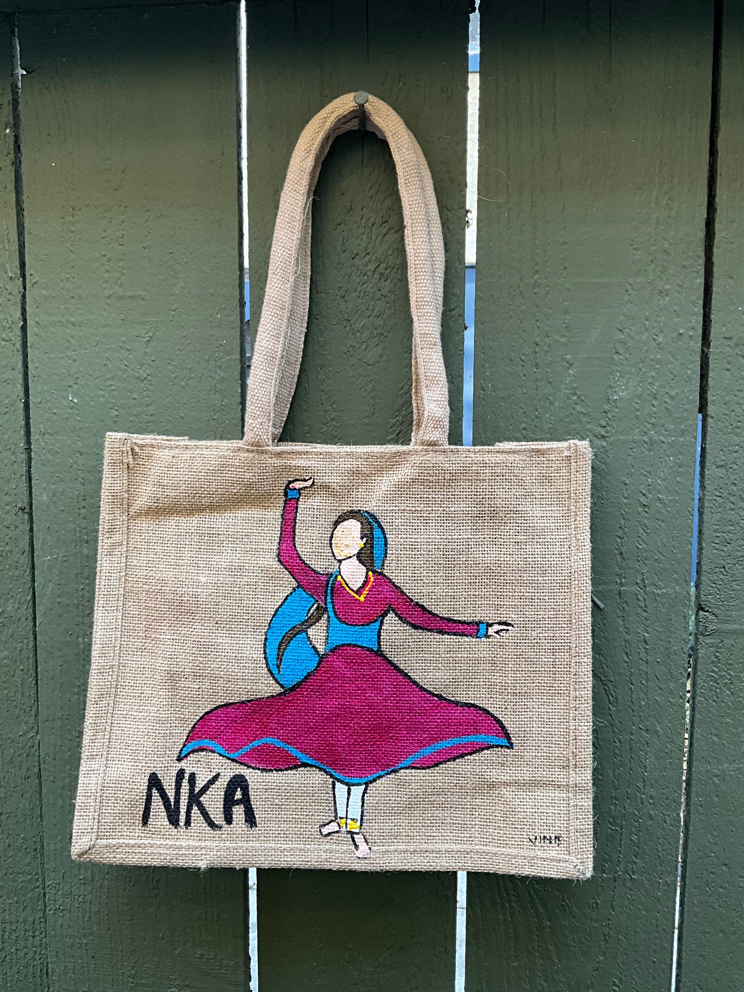 Sustainable Burlap Kathak Tote- Small