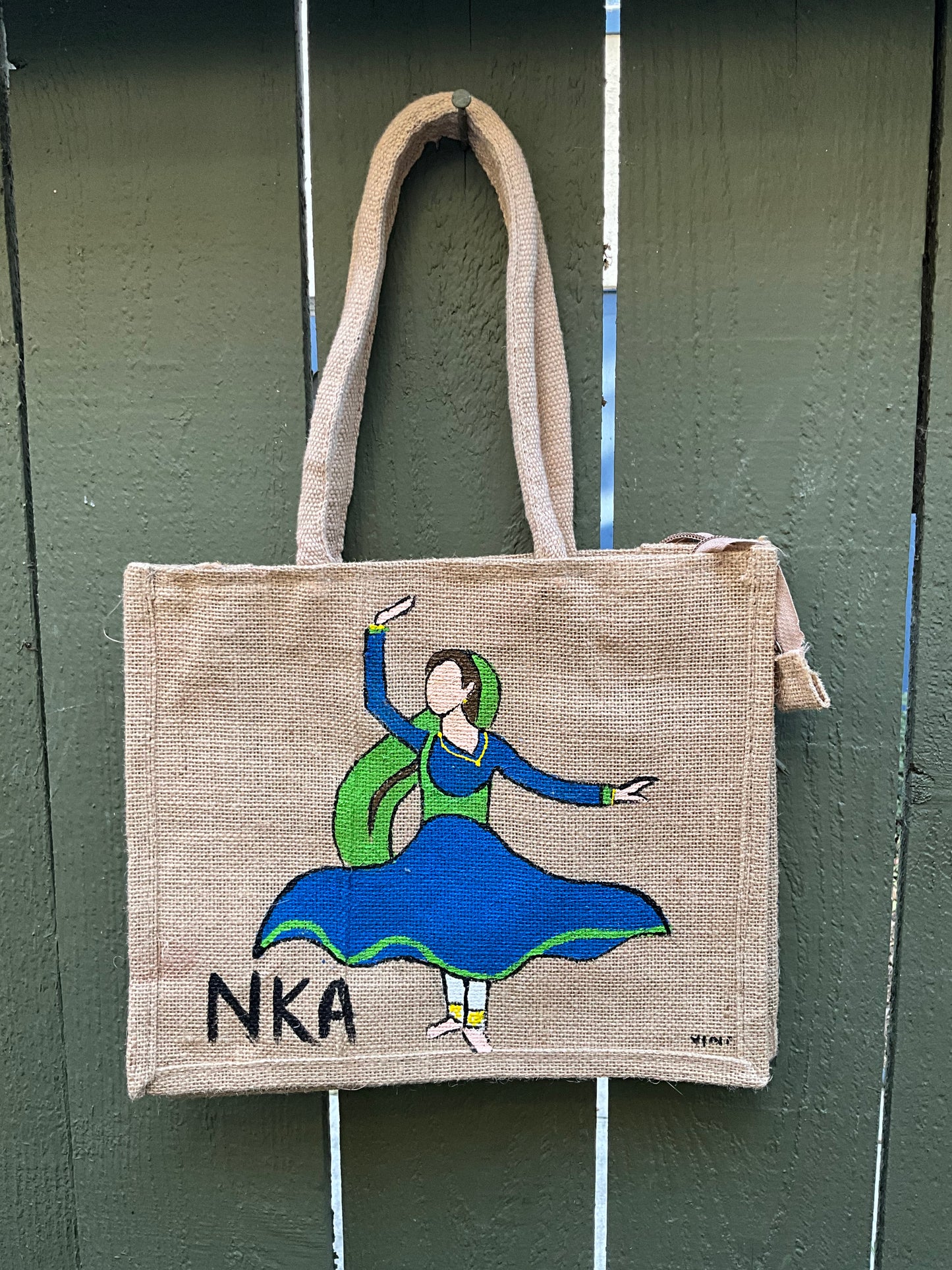 Sustainable Burlap Kathak Tote- Small