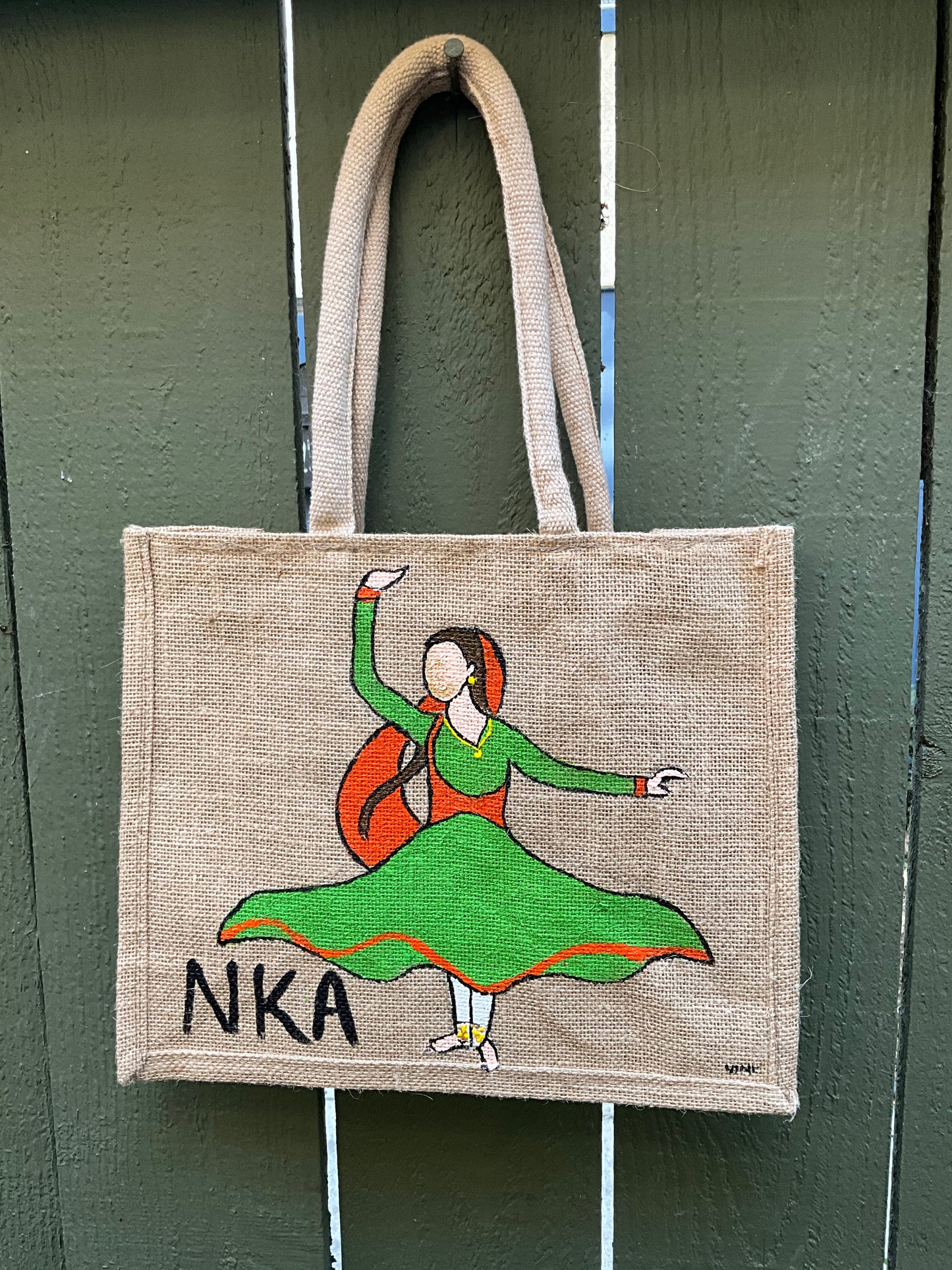 Sustainable Burlap Kathak Tote- Small