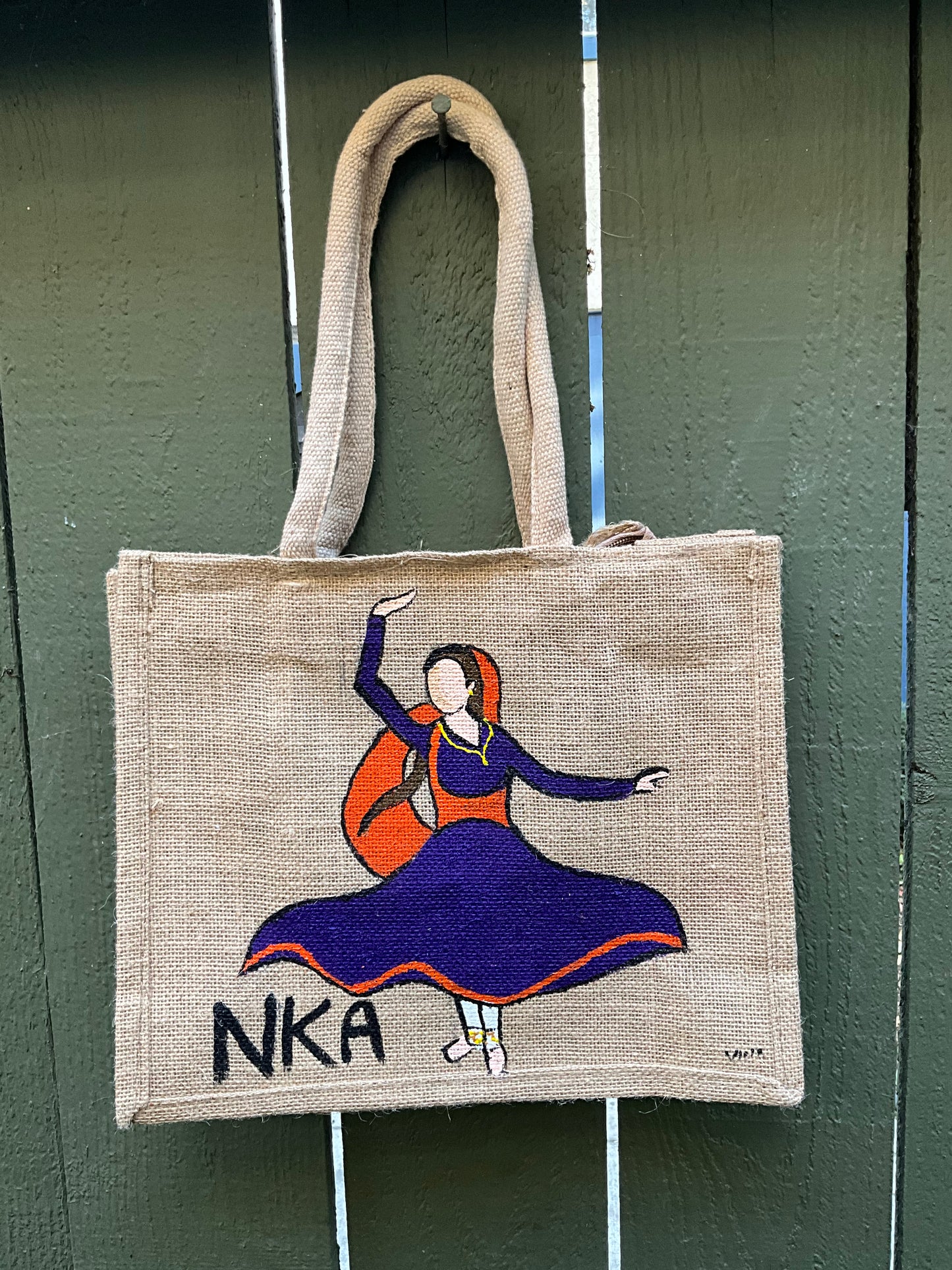 Sustainable Burlap Kathak Tote- Small