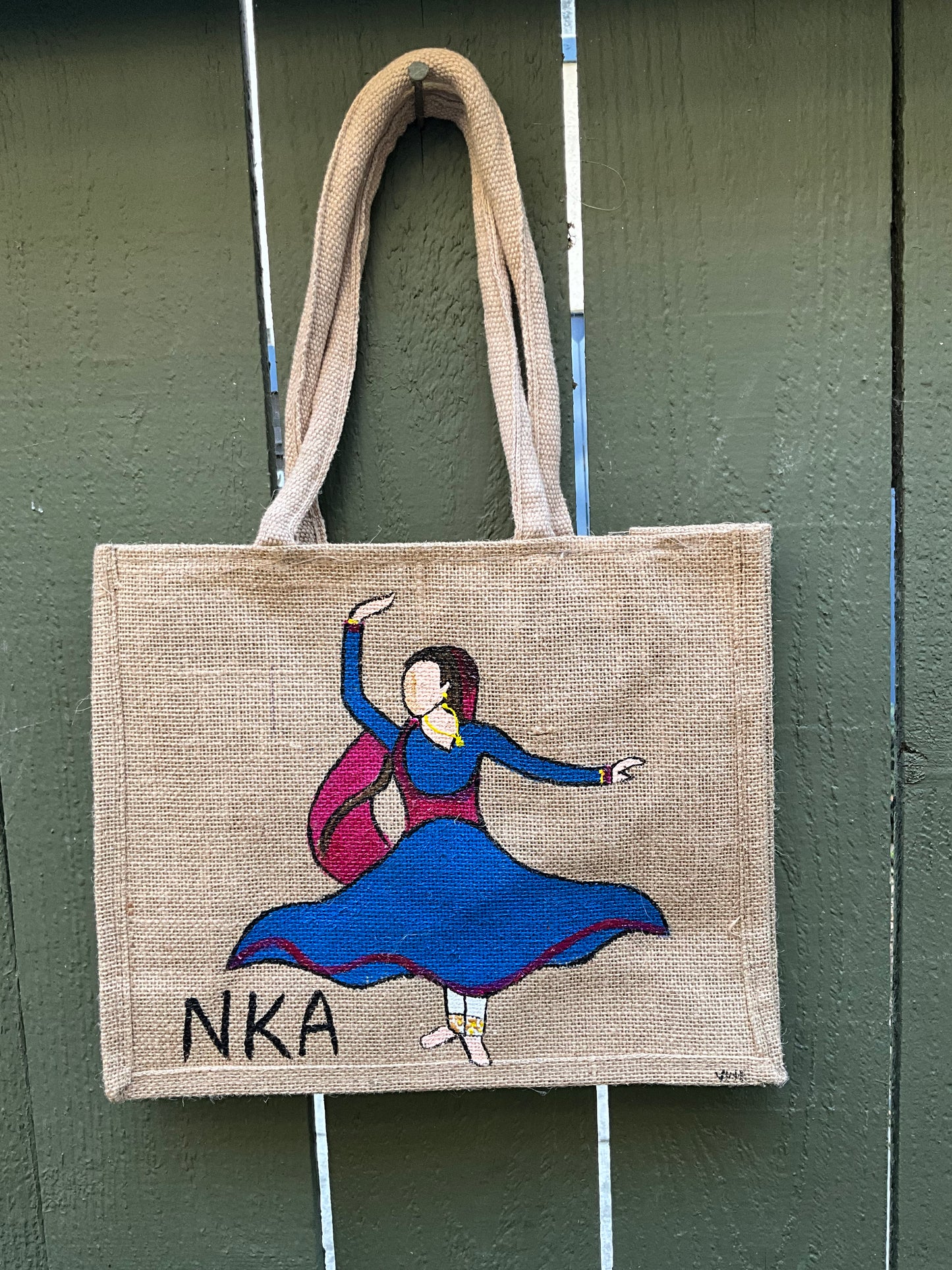 Sustainable Burlap Kathak Tote- Small