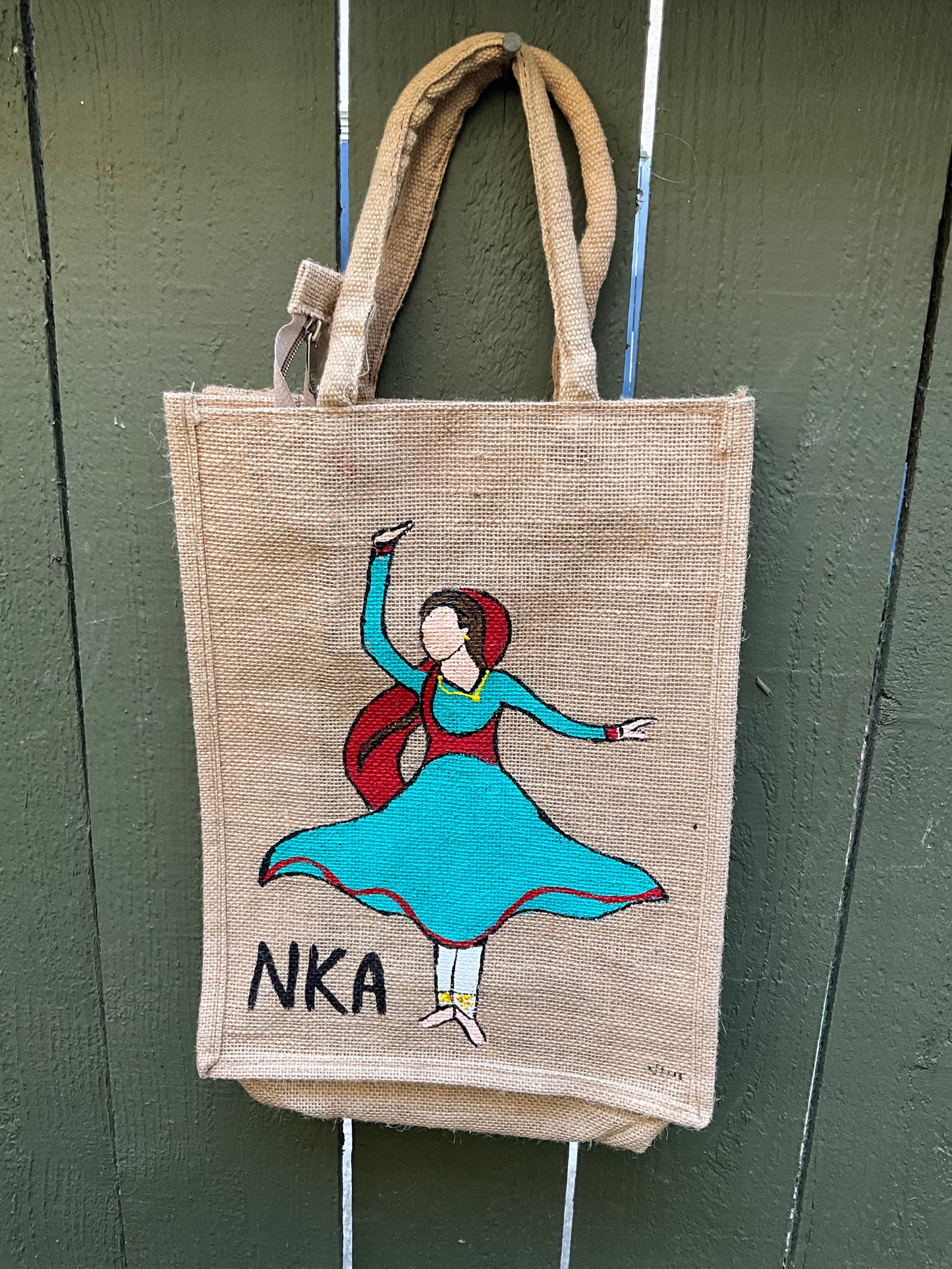 Sustainable Burlap Kathak Tote- Large