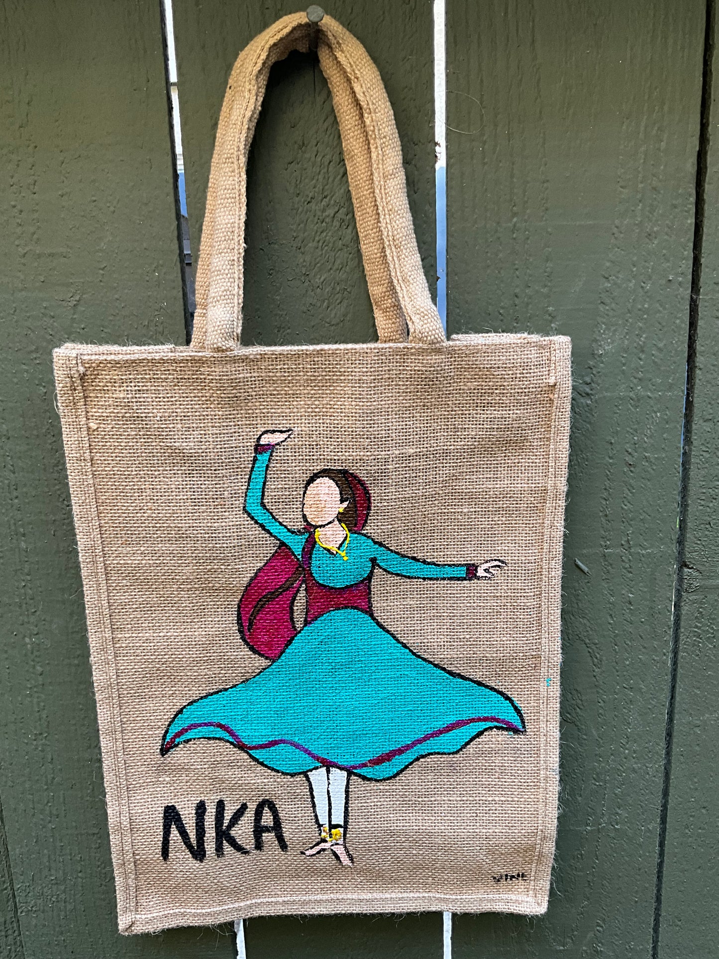Sustainable Burlap Kathak Tote- Large