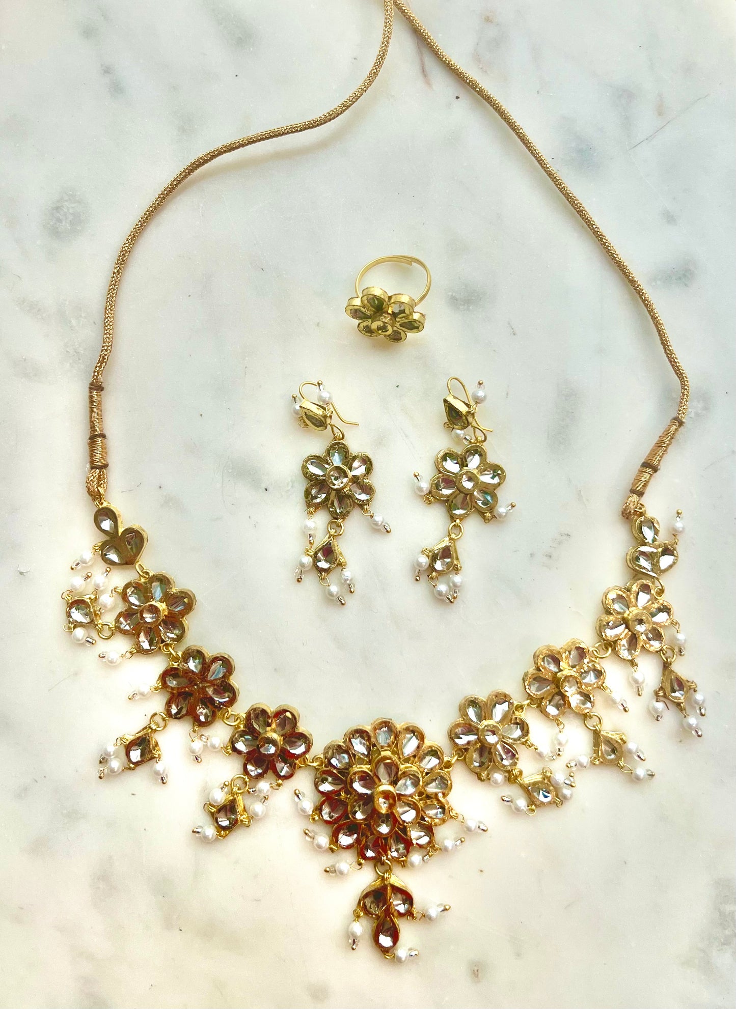 Kathak jewelry 3.5 with flower ring